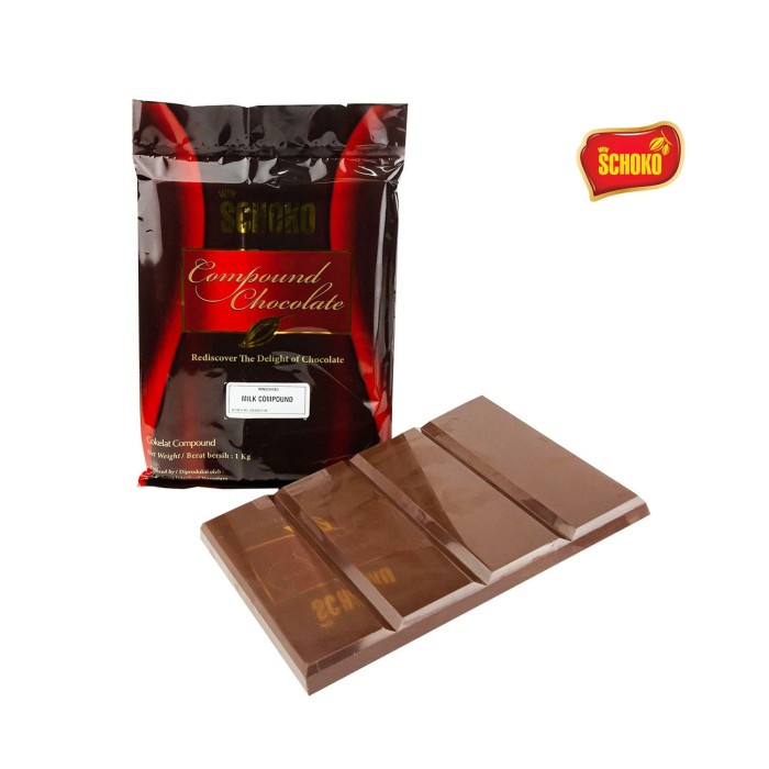 

SCHOKO Milk Compound Chocolate Block - 1 Kg / Coklat Batangan