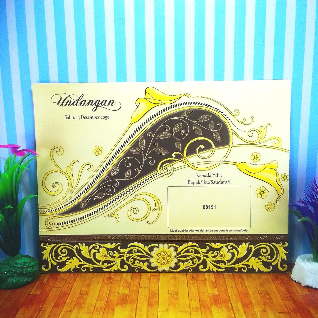 Undangan Erba 88191 Plus Cetak Teks Undangan