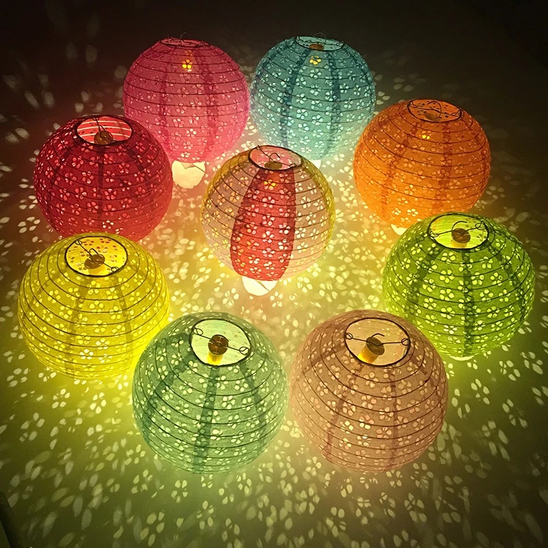 Hot Sale/6 &quot;(15cm) Lampion Kertas Bulat Tradisional China Dekorasi Pesta Pernikahan Lampion Rice Lamp paper balls Mid-Autumn Festival Holiday Party Supplies Spring Festival Hangin