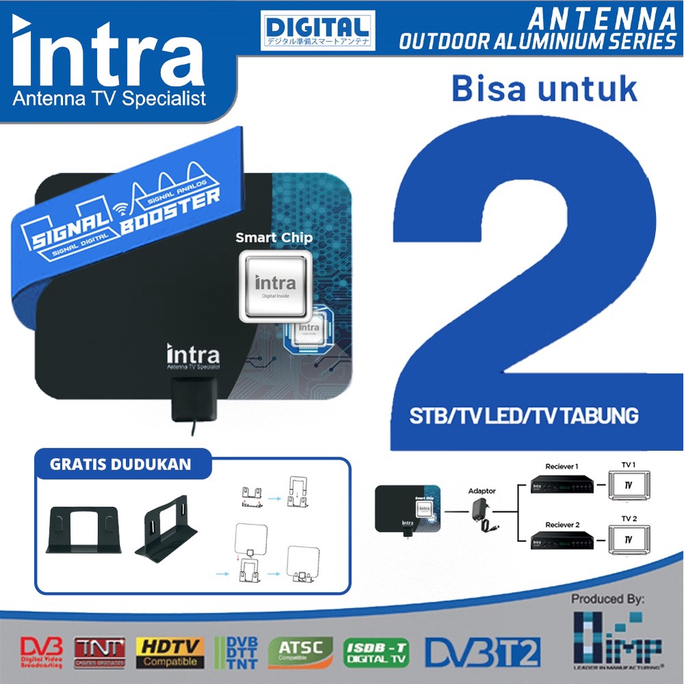 Intra HD15 Antenna TV Digital Indoor Outdoor / Antena Anten Outdoor Indoor