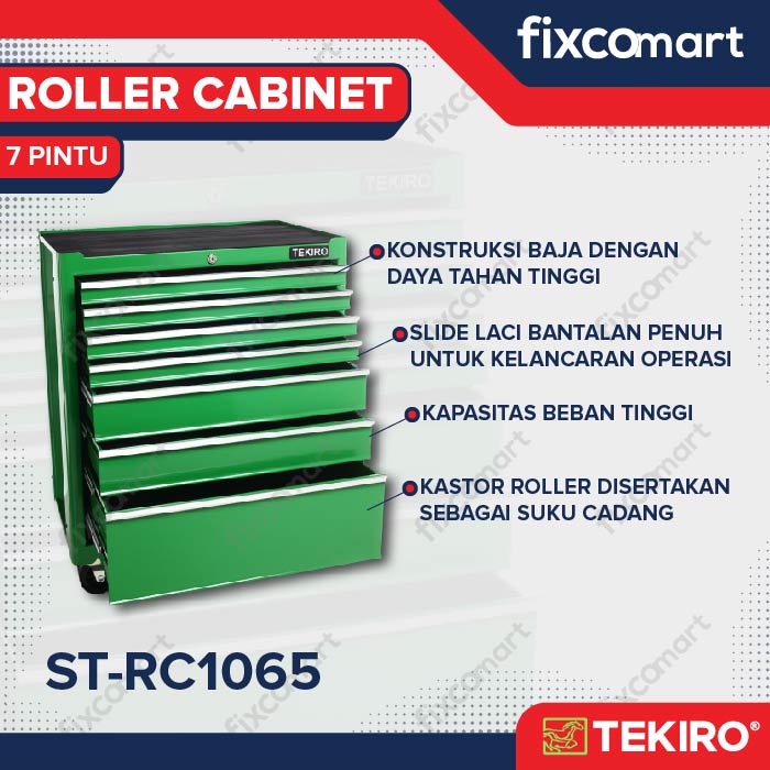 Tekiro Roller Cabinet 7 Draw / Penyimpanan Perkakas