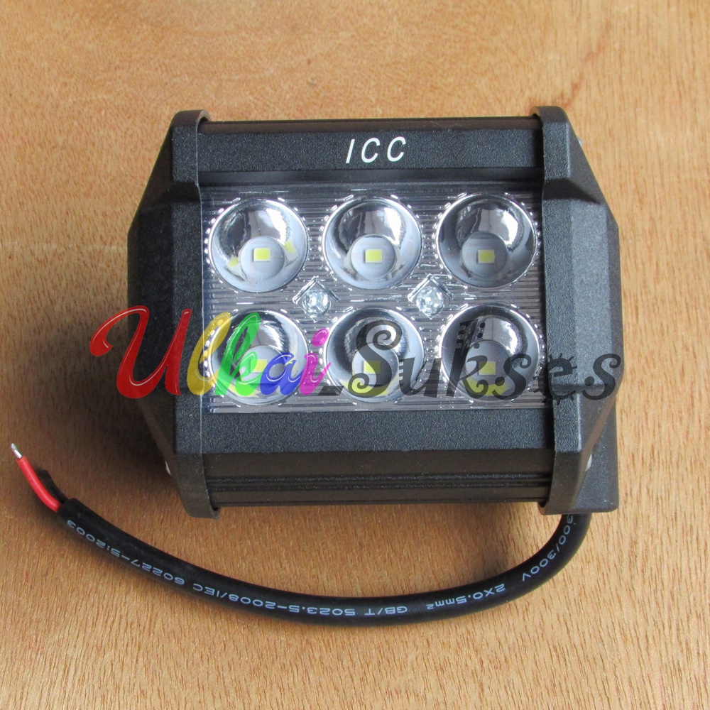 Lampu Tembak Motor dan Mobil Variasi Aksesoris Lampu Tembak Setengah Bulat 6LED / Lampu Sorot LED CR