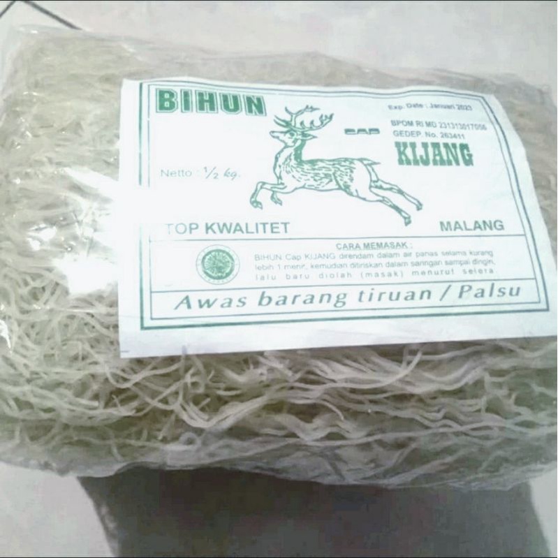 

BIHUN KIJANG 500 GR / BIHUN KIJANG ½ KG / BIHUN CAP KIJANG / BIHUN BERAS / BIHUN KRIUK / MIE BIHUN / MIE PUTIH
