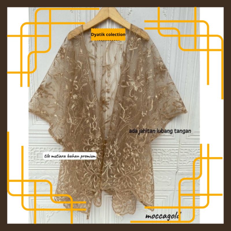 Atasan Kebaya Cardigan Tile Outer Tile Brukat Cardigan Kebaya Brukat Kardigan Atasan Pesta Kebaya Re