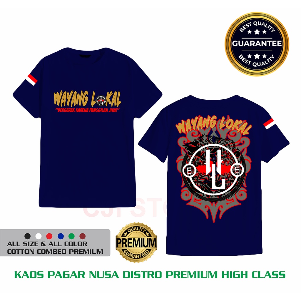 Kaos Pagar Nusa-Wayang Lokal-Bisa COD-Dongker