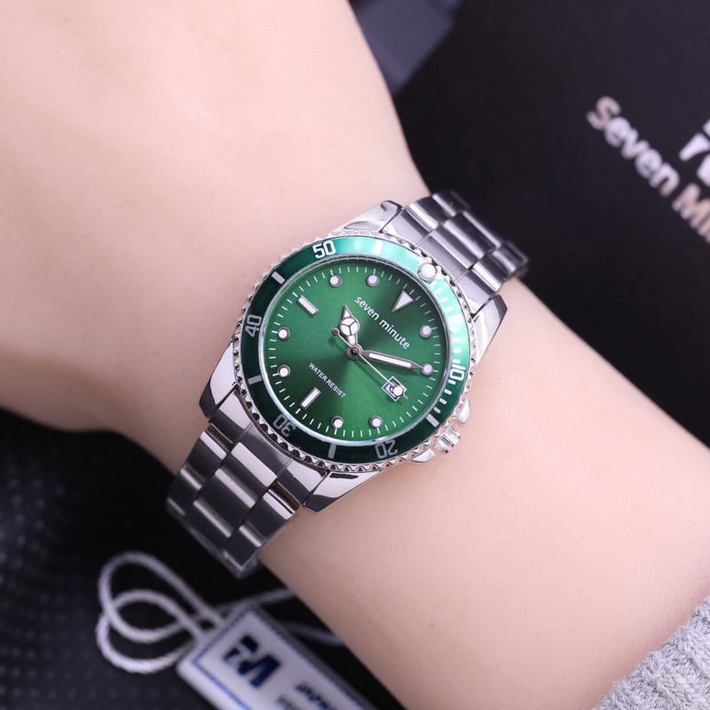 [BISA COD] Jam Tangan Wanita Model Elegan Seven Minute Rantai Tanggal Free Box