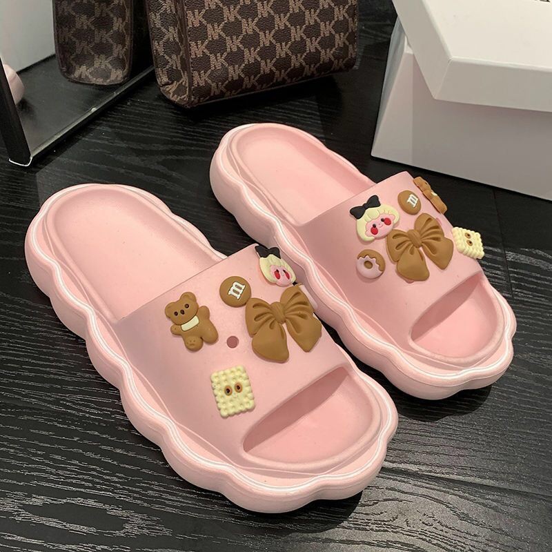 CUCI GUDANG SHOEGALERRY TG0881 Sandal Wanita Import Slip On Bear Awan