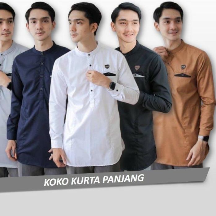 Trend Baju Koko Kurta Dewasa Lengan Panjang Pria Muslim