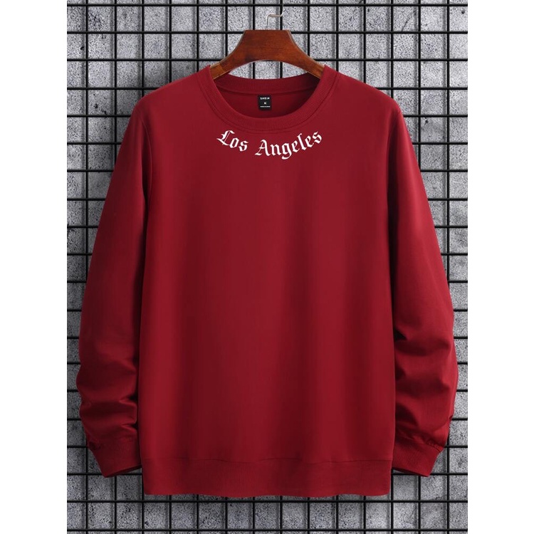 LOS ANGELES NECK Sweatshirt Basic II Sweater Crewneck Print DTF II Sz M - XL Anak &amp; Dewasa ( Pria &amp; Wanita )