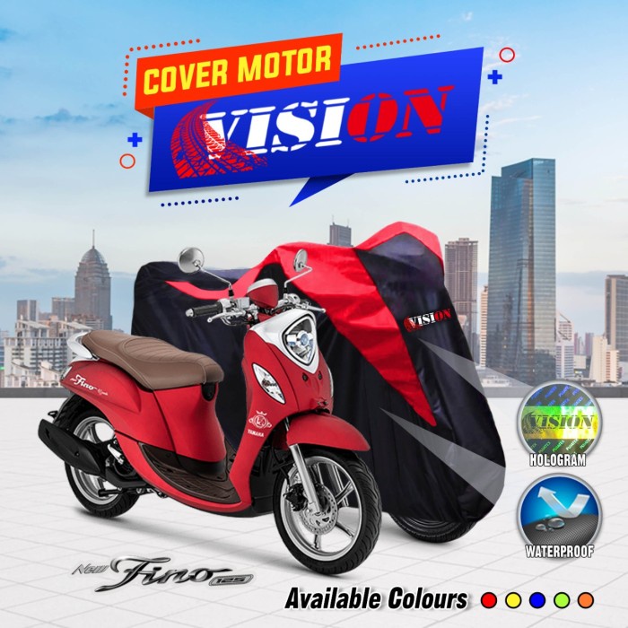 SARUNG MOTOR NEW FINO 125 COVER PENUTUP BODY MOTOR WATERPROOF VISION