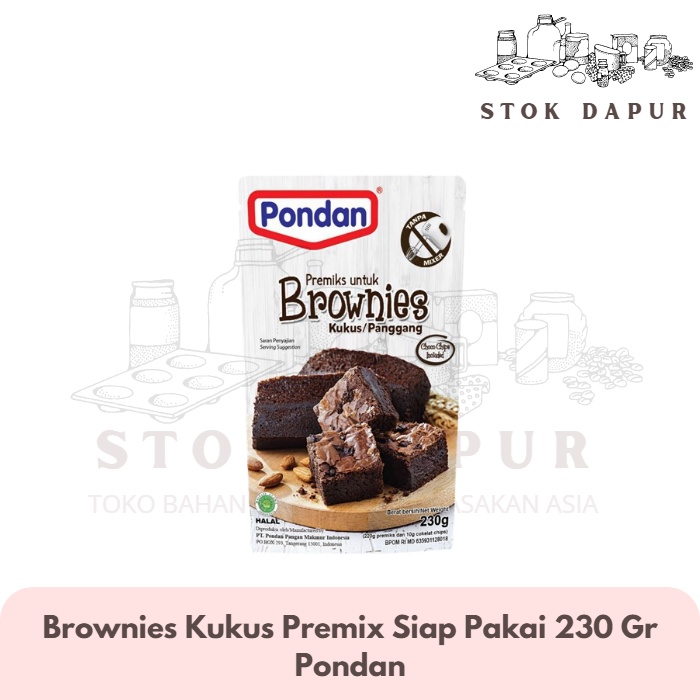 

PONDAN Brownies Kukus / Panggang Tepung Premix Siap Pakai 230 Gr