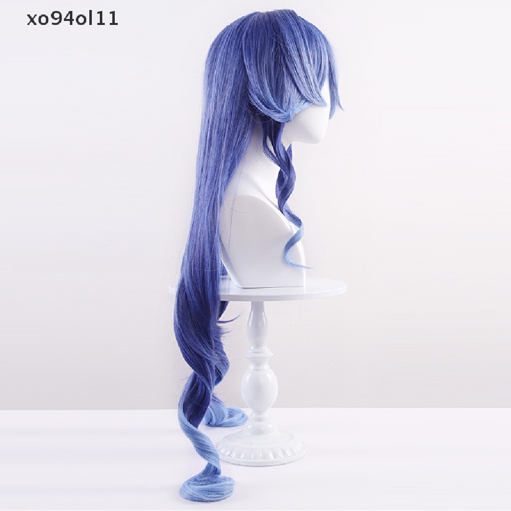 Xo Genshin Impact Layla Cosplay Wig Keriting Wig Gradien Biru Wig Cosplay Anime Cosplay Wig Tahan Panas Wig Sintetis Wig Pesta Halloween Prop OL