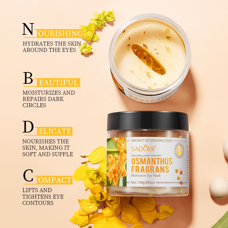 SADOER Osmanthus Moisturizing Eye Mask | Moisturizing | Moisturizing Eye Care | Eye Mask | Masker Mata | BISA COD - MURAH