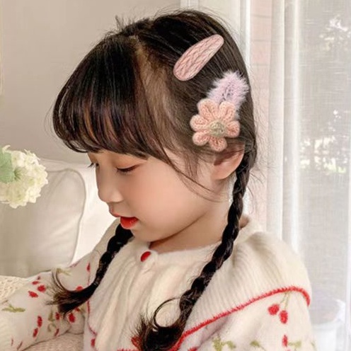 (Hello Girl)F10  5pcs Set Jepit Rambut Anak Motif Binatang Gaya Korea Import