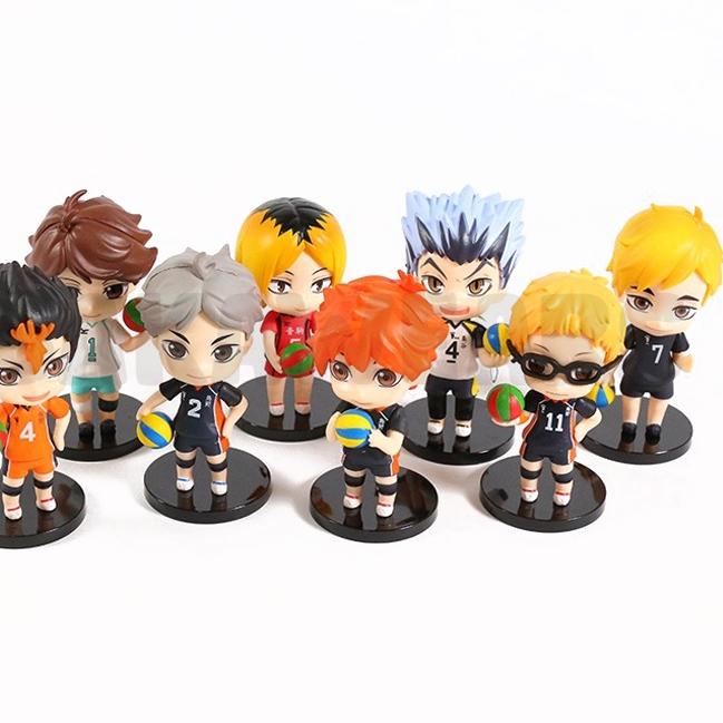 New Promote Action Figure Haikyuu: Cute Kawaii Version - Bokuto, Hinata, Kenma, Nishinoya, Oikawa, S