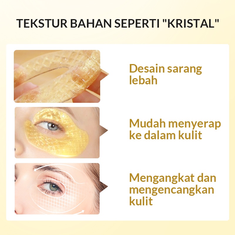 BIOAQUA 24K GOLD Caviar Crystal Eye Mask Isi 5pc