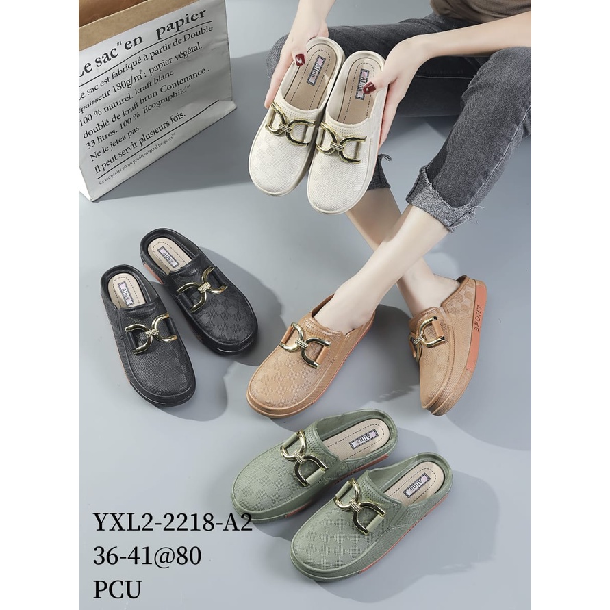 Jelly Half Shoes Wanita Import Dyra Ring Double D Winola Collection WNL 2218-A2