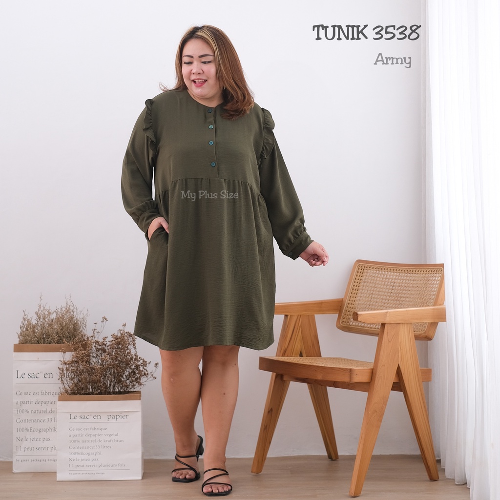 Tunik Jumbo Wanita 3538, Ld 125,130 &amp; 145 cm