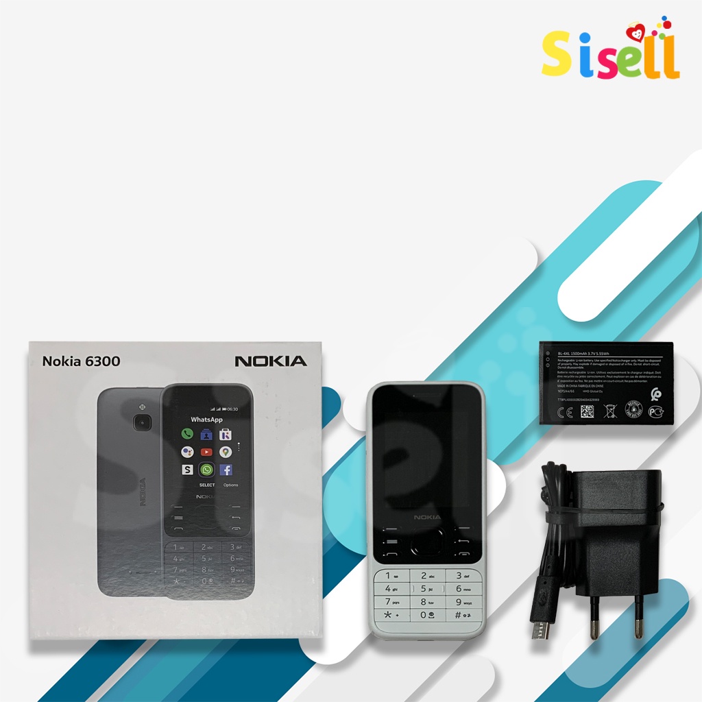 Sisell New Nokia 6300 2021 HANDPHONE N oki a Hp murah Mobile Phone Only 2G