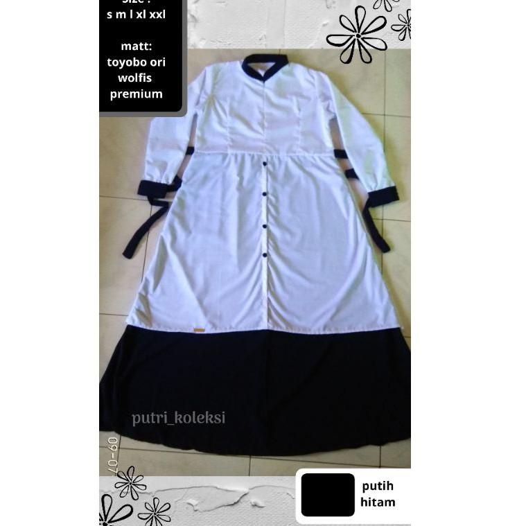"GUY.22De22ᵟ" Gamis Putih Hitam PNS Toyobo Gamis Hitam Putih S M L XL XXL XXXL Baju Dinas PH ASN PNS