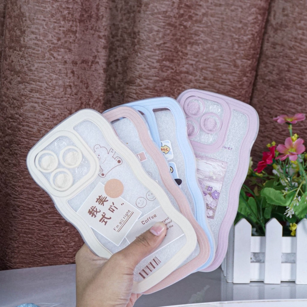 Casing iPhone 11 Pro Max 6.5 2019 | 12 6.1 | 12 Pro 6.1 | 12 Pro Max 6.7 | 13 6.1 Soft Case Motif Kartun 3D Transparant