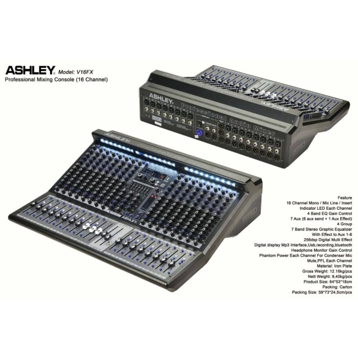 Sound Mixer Ashley V16Fx V16 Fx V 16Fx Original