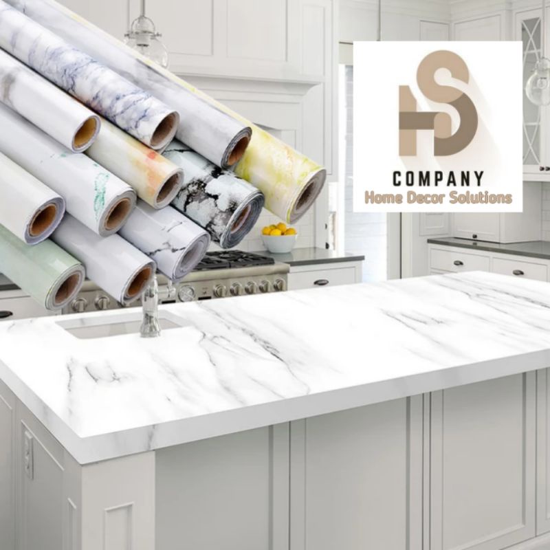 STIKER MARMER MARBLE GLOSY TEBAL MEJA KAYU KACA ANTI AIR MINYAK DAN TAHAN PANAS STIKER DINDING LANTA