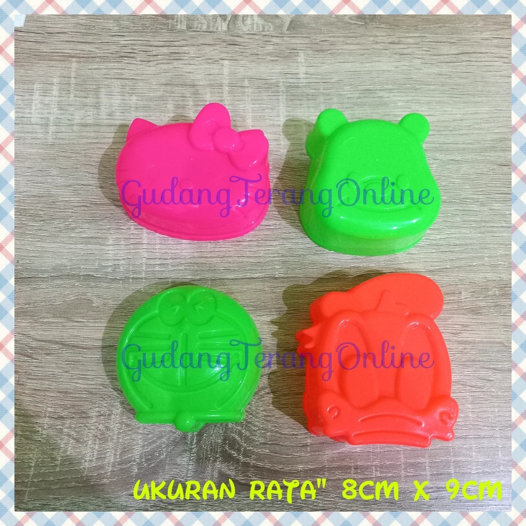 Cetakan karakter pooh doraemon donald donal bebek hello kitty  cetakan nasi bento nasi kotak bolu ku