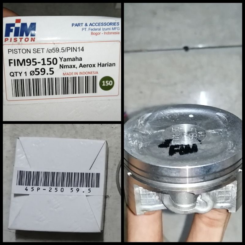 Piston seher kit nmax155 nmax 155 oversize 150 fim