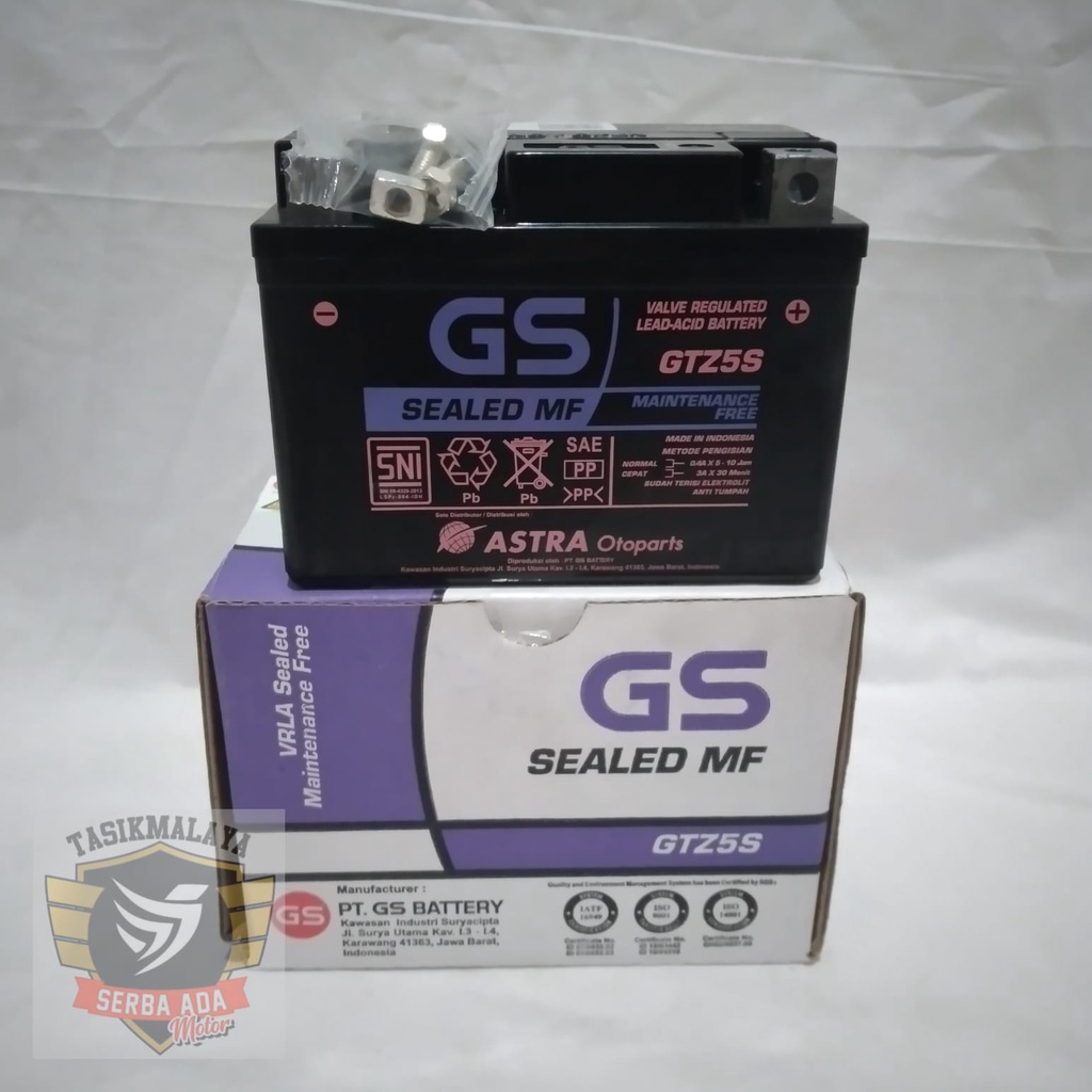 AKI KERING GS ASTRA GTZ5S MF 12V/3.5A AKI MOTOR BEAT VARIO MIO SOUL XEON KARISMA VIXION