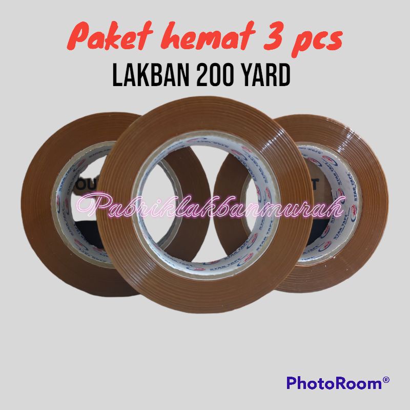 

LAKBAN 200 YARD BENING COKLAT dapat 3 pcs paket hemat TEBELL