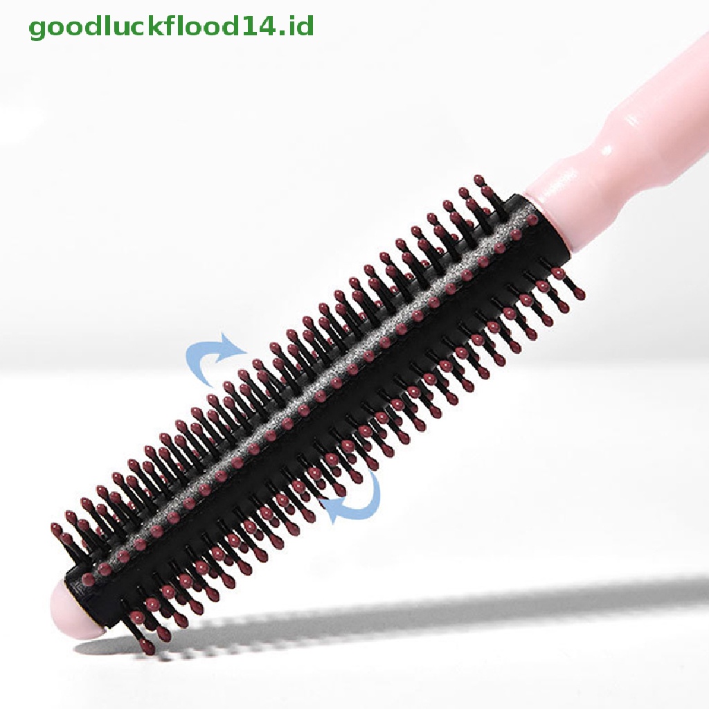 [GOOGFOUR] 1pc Roll Brush Sisir Rambut Bulat Bergelombang Curly Styling Care Curling Alat Salon [TOP]