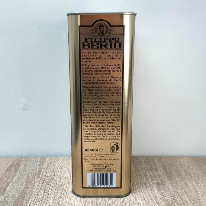 

Filippo Berio Olive Oil 3L - Minyak Zaitun Murni / Pure 3 L Italy