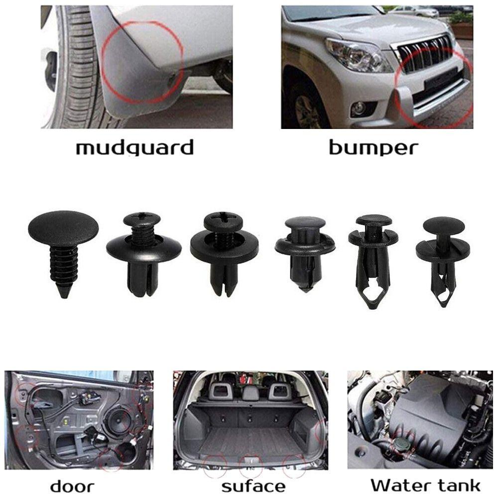 POPULAR Klip Penahan Bumper Aksesoris Mobil Fender Bumper Lis Pintu Aneka Kit Paku Keling Plastik Pengikat