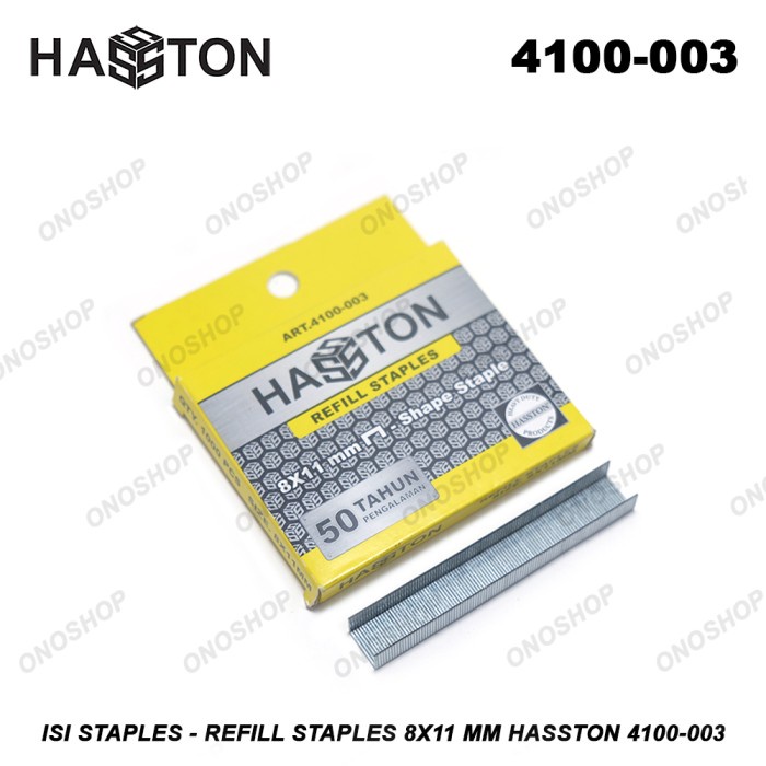 

Isi Staples - Refill Staples 8x11 mm Hasston 4100-003 onosh00 Segera Dapatkan