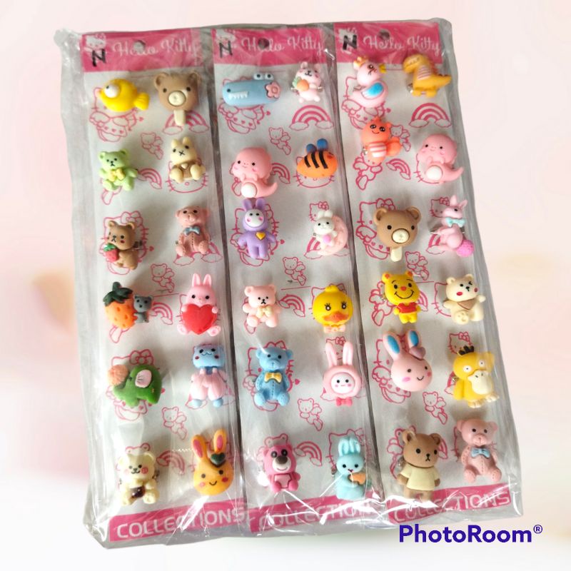 12 Pcs ( 1 Lusin ) Bros dagu / pin hijab / bros karakter / Bros Pin / Pin resin / Bros baju / Bros H