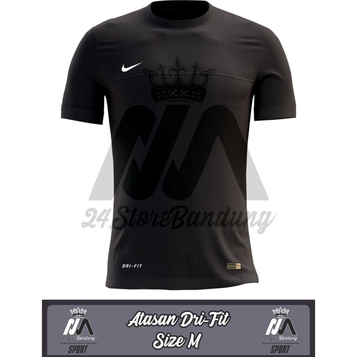 PG - Jersey Futsal / Atasan Futsal Polos NlKE Size M - Hitam