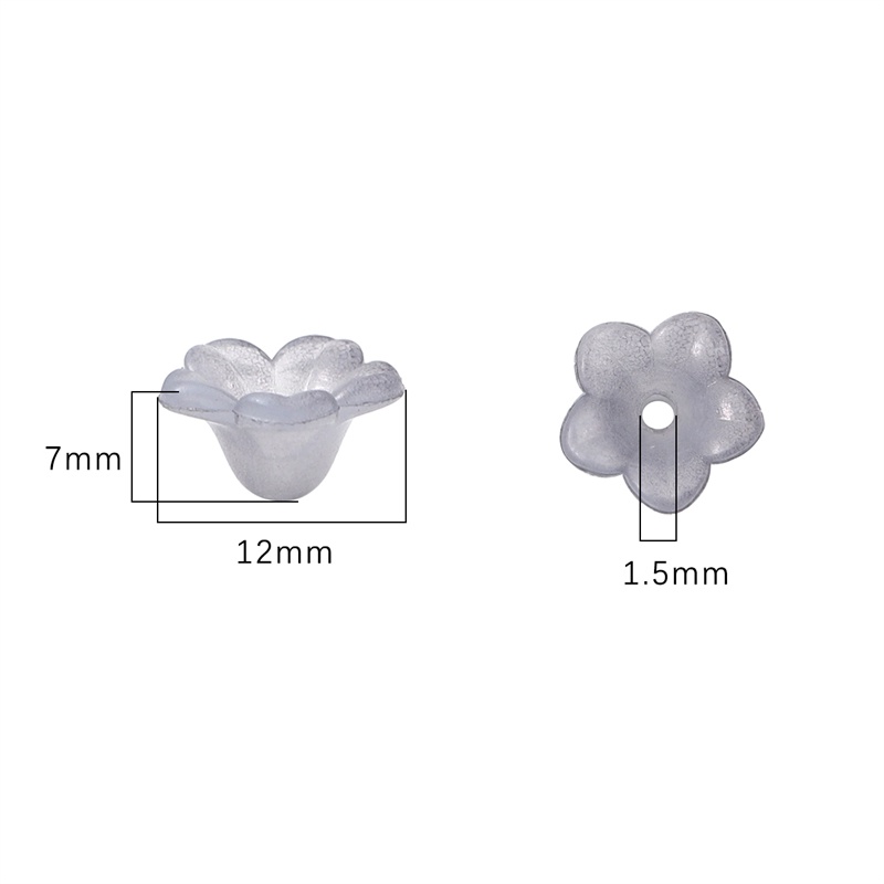 12x7mm Akrilik Warna Campur Windbell Morning Glory Flowers Beads Charms Untuk DIY Anting Gelang Gantungan Kunci Kerajinan Membuat Perhiasan