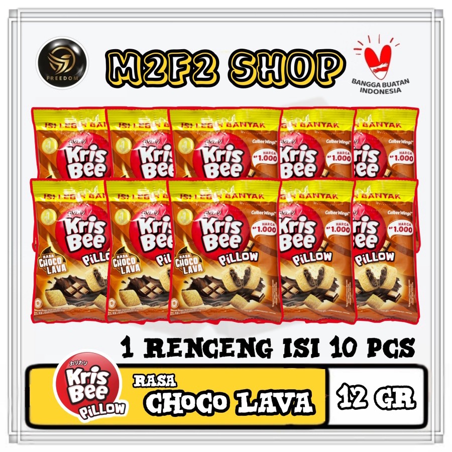 

Snack Kris Bee Pillow Choco Lava Sachet - 12 gr (Kemasan Renceng)