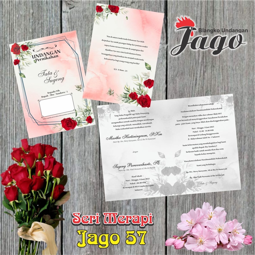 Jago 57 Blanko Undangan | Undangan Murah | Blangko Undangan