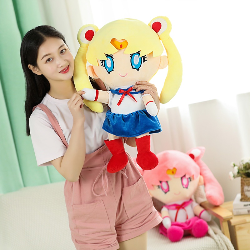 Kawaii Sailor Moon Plush Doll Moon Boneka Moon Kelinci Lucu Mainan Mewah Sofa Rumah Dekorasi Kamar Tidur Untuk Hadiah Ulang Tahun Pacar