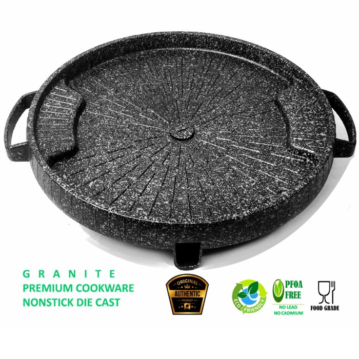 Bulgogi Pan 32 Cm Grill Panggangan Bbq Tanpa Tutup Kaca