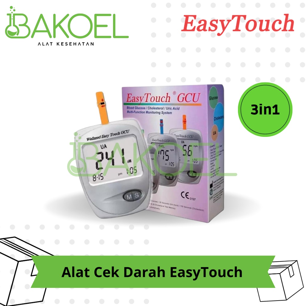Jual alat easy touch gcu 3in1 cek gula darah asam urat kolesterol
