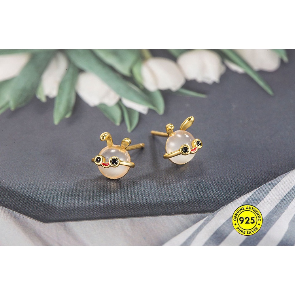 Anting Tusuk Wanita Kelinci Lucu Minyak Tetes U1305