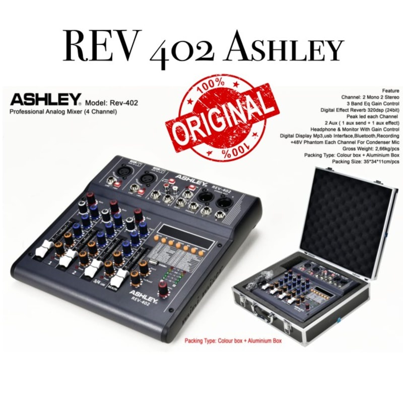 Mixer Ashley REV 402 Original Bluetooth 4 Channel Ashley REV402