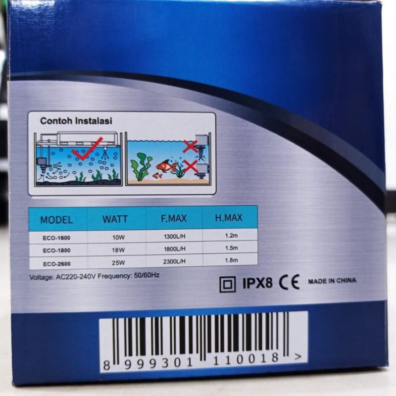 Power Head Waterpump Aquarium kandila eco 1600 pompa air