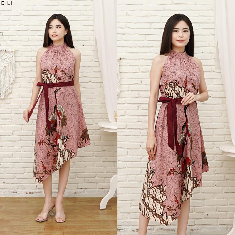 Evercloth Dili Dress Batik Wanita Terusan Wanita Batik Modern Batik Couple