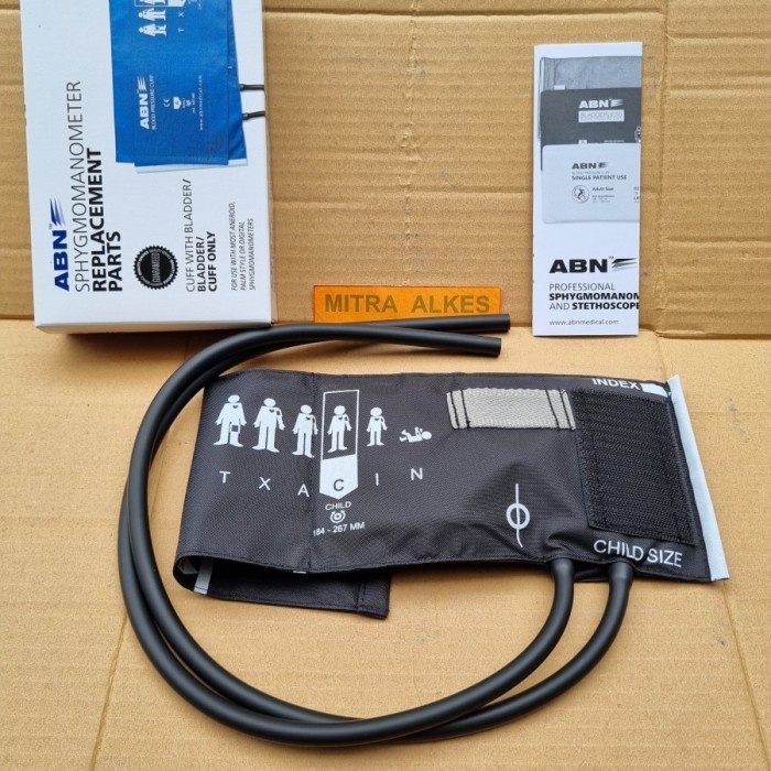 Mancet Tensimeter ABN - Dewasa - Anak - Bayi. Manset Tensi Meter ABN - Adult - Child - Infant 2 Selang.