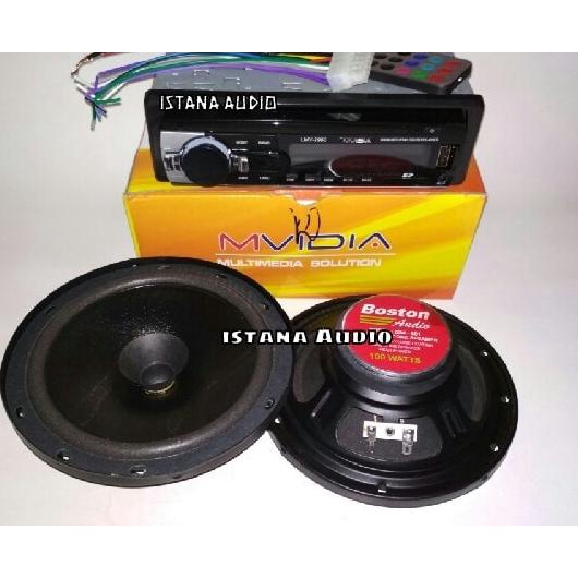 Paket Audio Mobil Tape Mvidia & Speaker Boston 6,5"