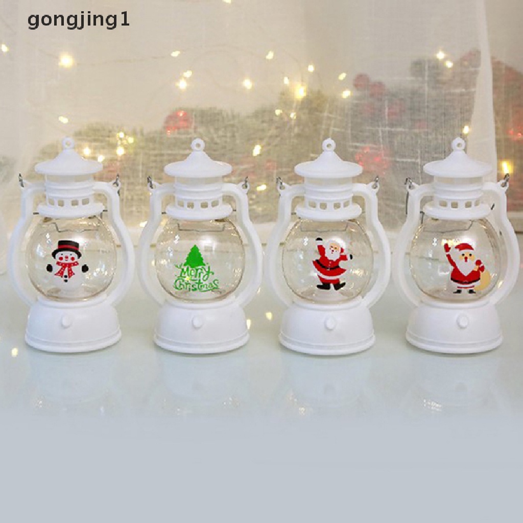 Ggg Lampu LED Natal Lentera Mini Hias Untuk Perlengkapan Pesta Xmas Tahun Baru ID